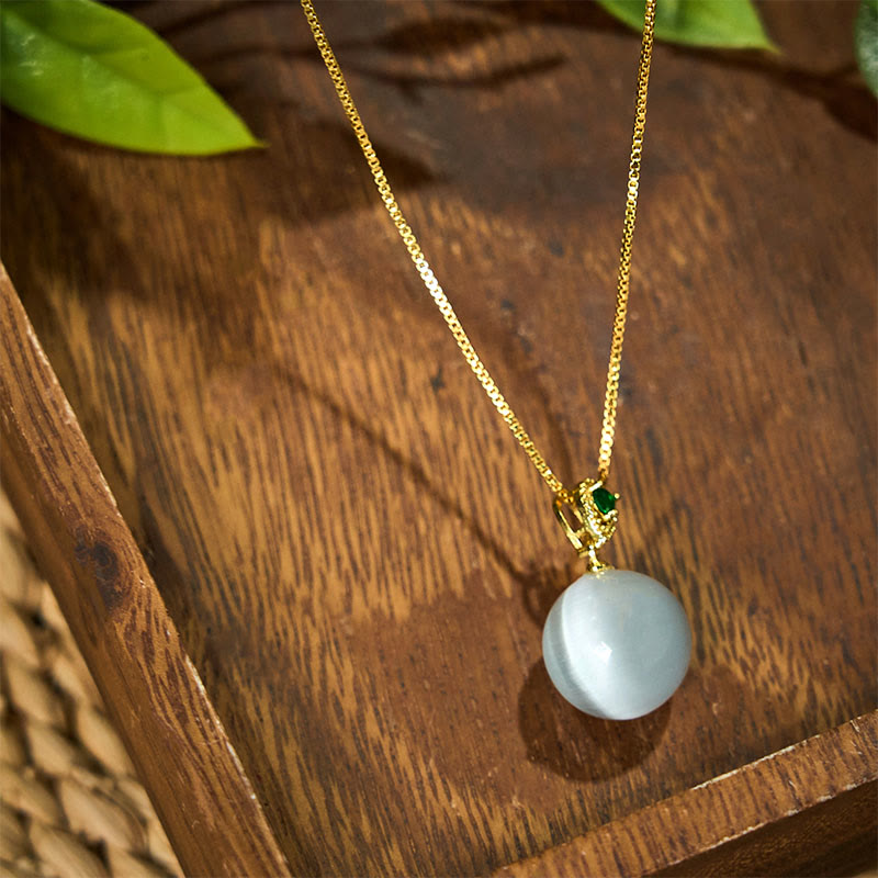 Cat's Eye Confidence Necklace | Spiritual Protection Pendant