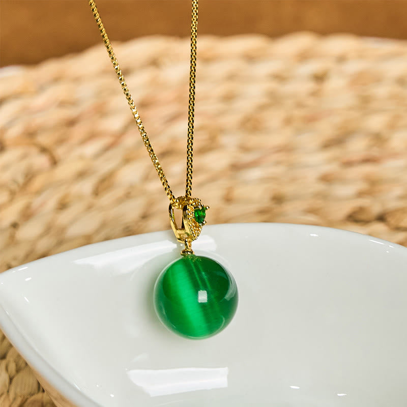 Cat's Eye Confidence Necklace | Spiritual Protection Pendant