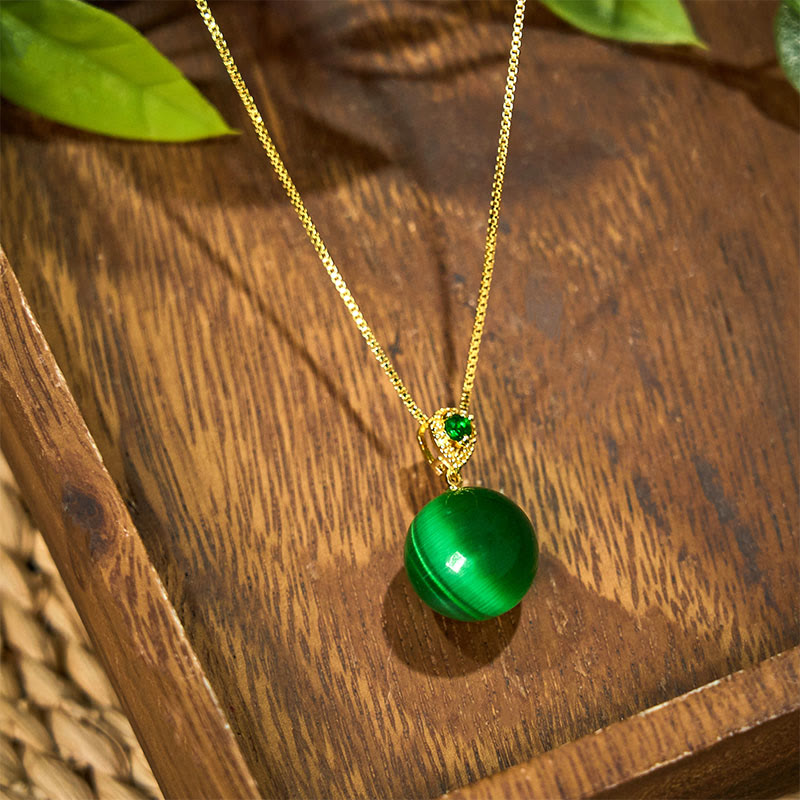 Cat's Eye Confidence Necklace | Spiritual Protection Pendant