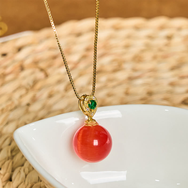 Cat's Eye Confidence Necklace | Spiritual Protection Pendant