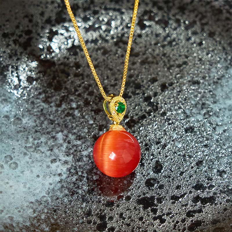 Cat's Eye Confidence Necklace | Spiritual Protection Pendant
