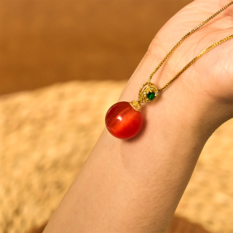 Cat's Eye Confidence Necklace | Spiritual Protection Pendant