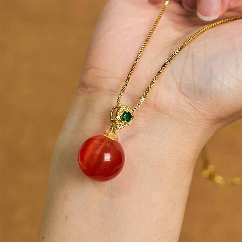 Cat's Eye Confidence Necklace | Spiritual Protection Pendant