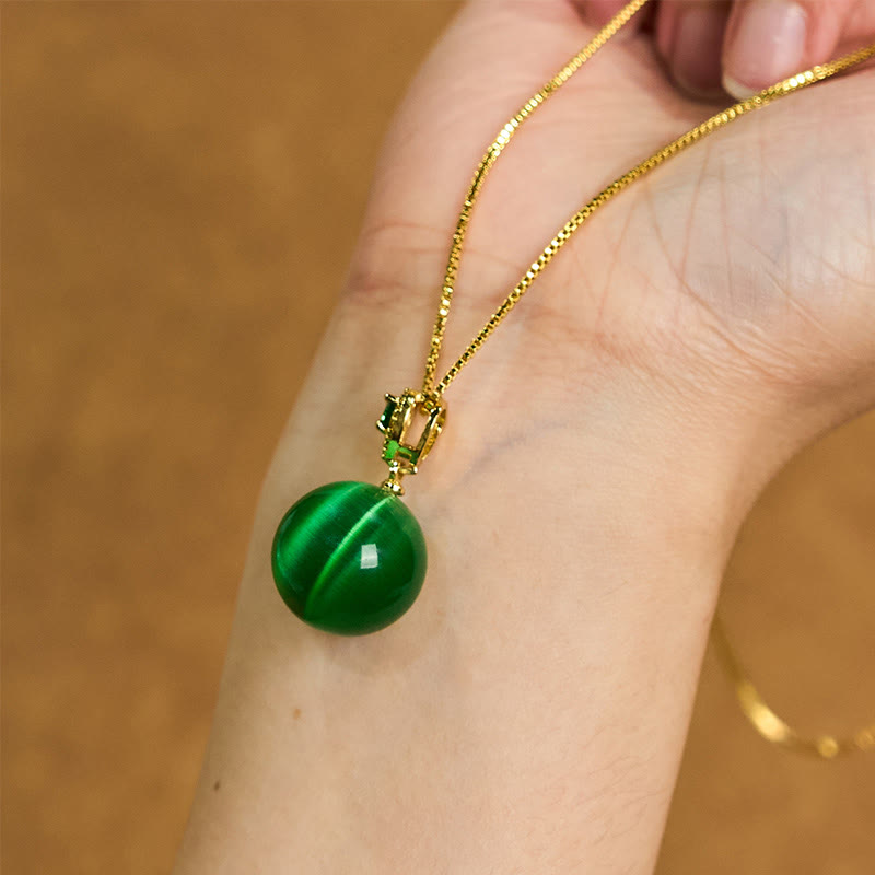 Cat's Eye Confidence Necklace | Spiritual Protection Pendant