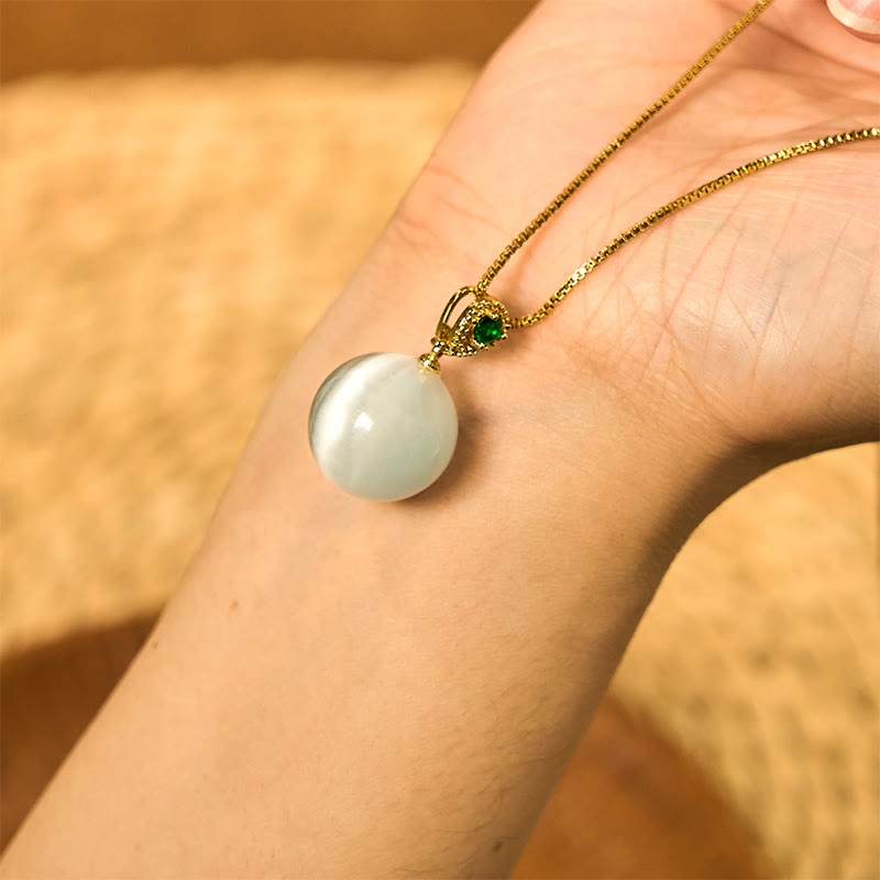 Cat's Eye Confidence Necklace | Spiritual Protection Pendant