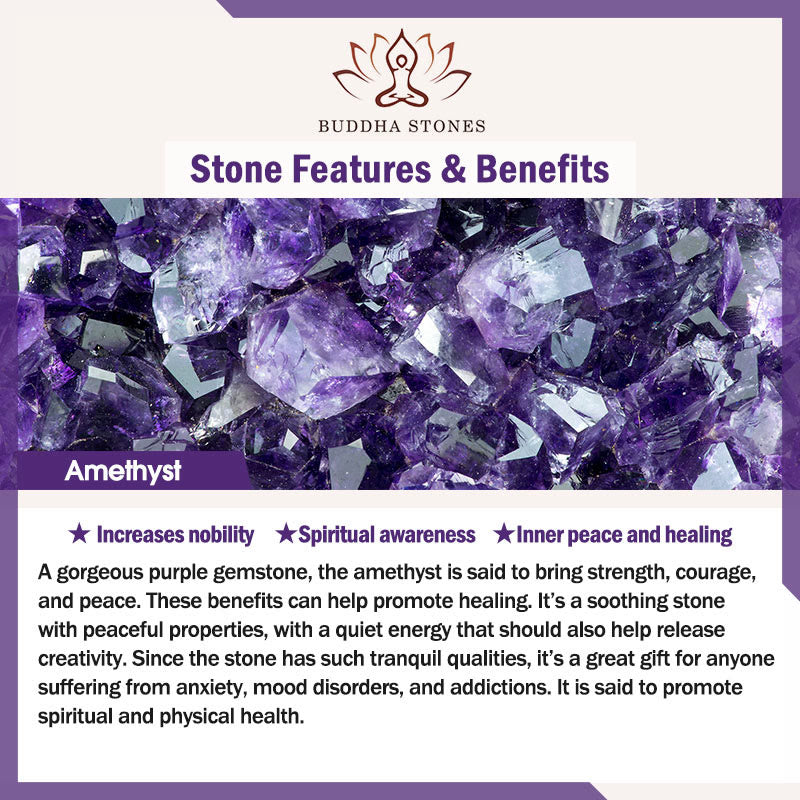 6mm Amethyst Bead Bracelet for Women with Wood | Peace & Healing