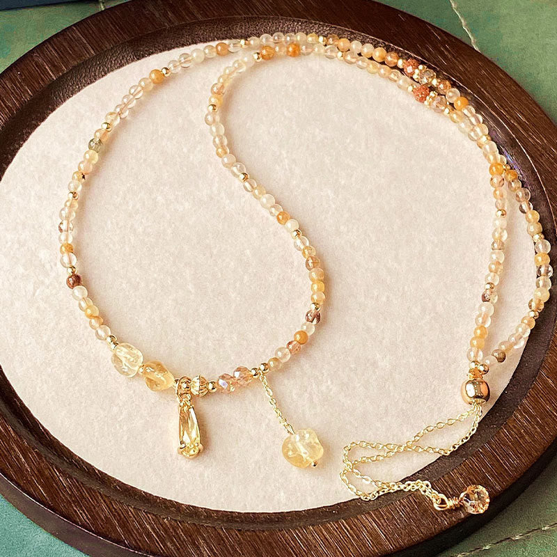 3mm Citrine Multi Layer Pleasure Bracelet