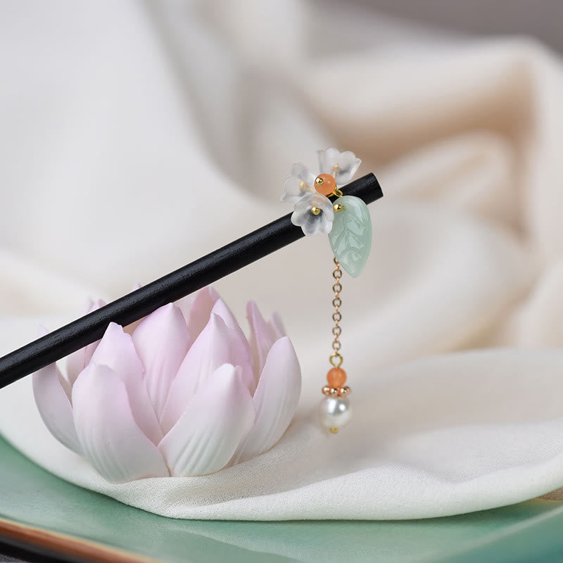 Ebony Liuli Chinese Hairpin for Courage & Protection