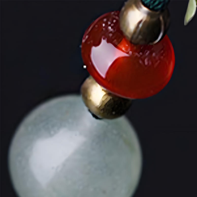 Green Aventurine and Red Agate Soothing Hairpin 16cm