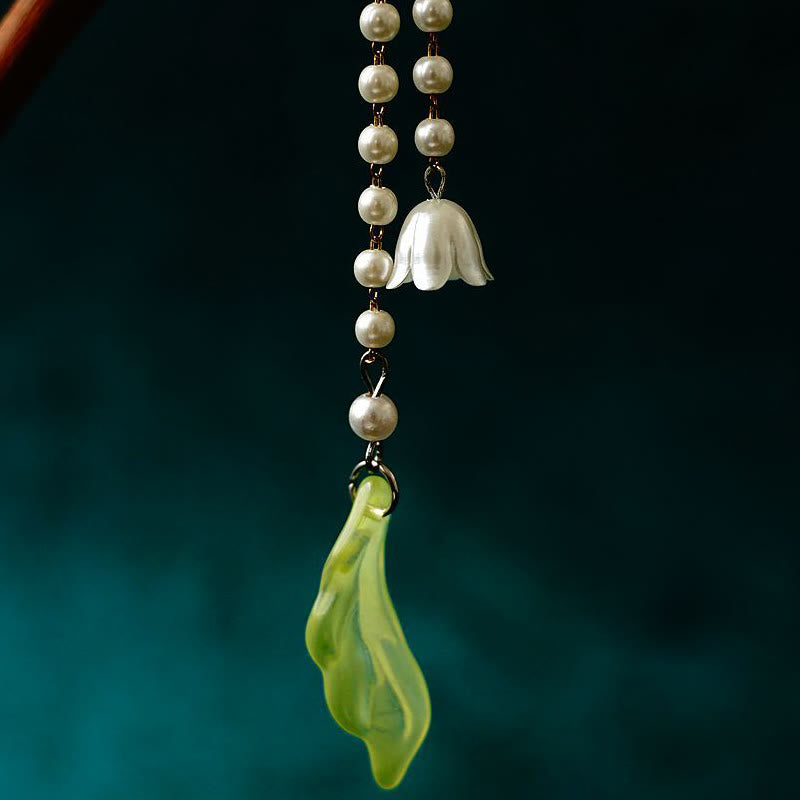 Lily of the Valley Pearl Tassel Chinese Hairpin