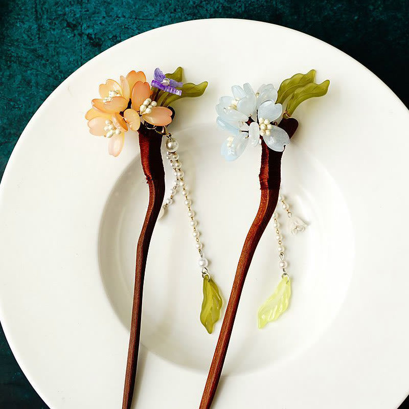 Lily of the Valley Pearl Tassel Chinese Hairpin