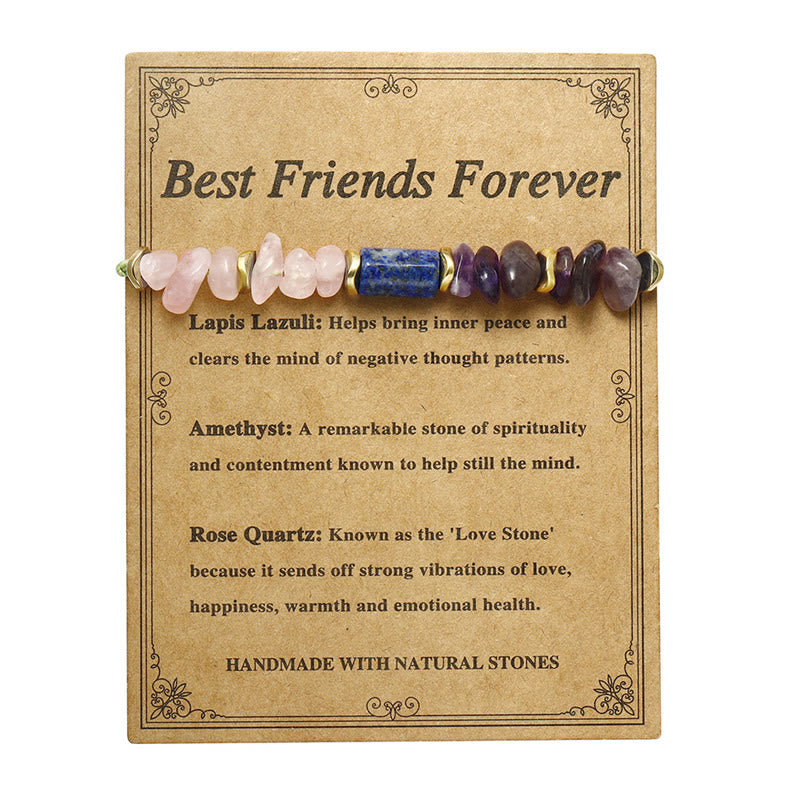 Amethyst Rose Quartz Lapis Lazuli Healing Bracelet