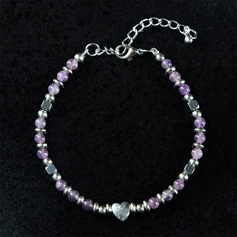 8mm Amethyst Healing Energy Bracelet for Balance