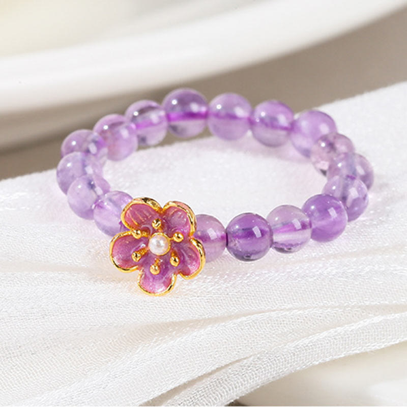 3mm Amethyst Elastic Ring for Inner Peace Practice
