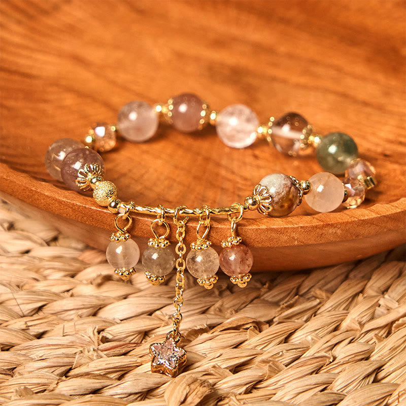 8mm Yellow Rutilated Quartz Auspiciousness Bracelet