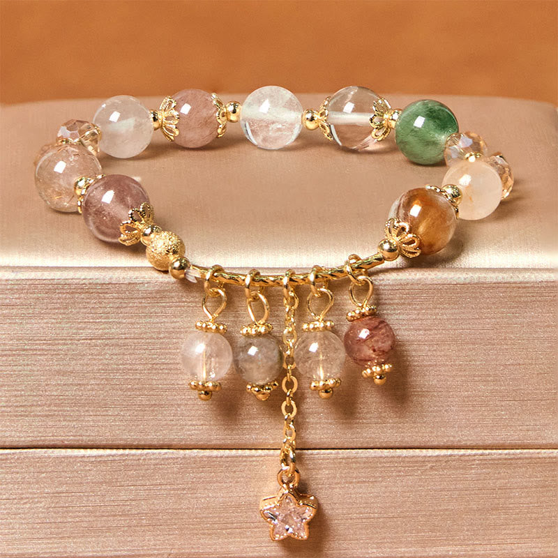 8mm Yellow Rutilated Quartz Auspiciousness Bracelet