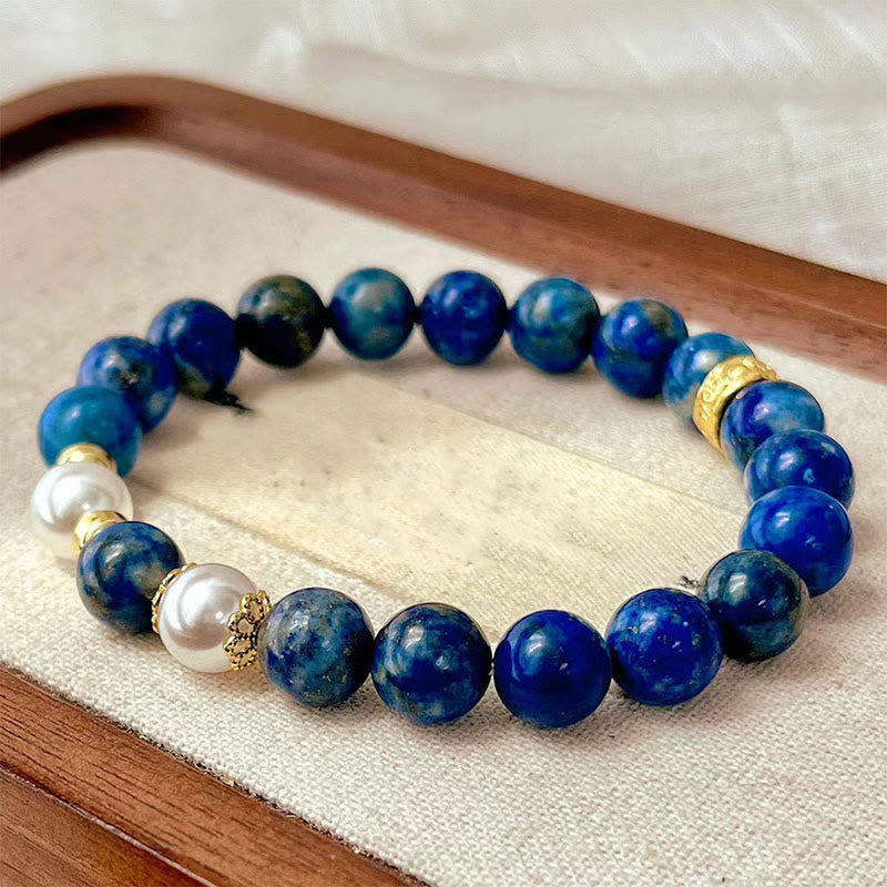 8mm Lazurite Bracelet for Serenity and Balance