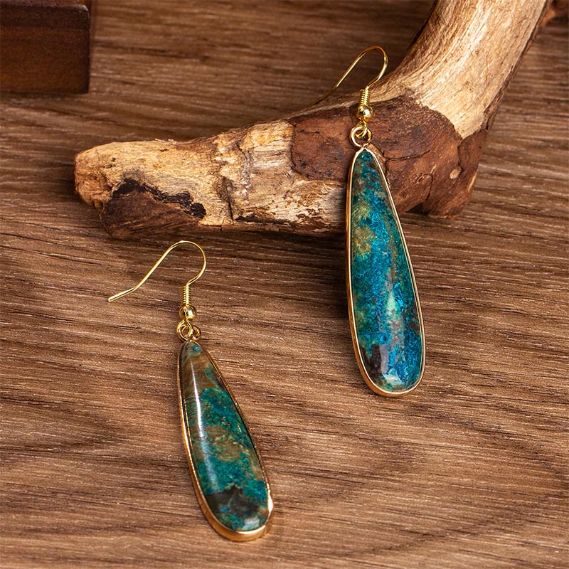 Emperor Stone Spiritual Earrings 65.6mm Drop for Happiness