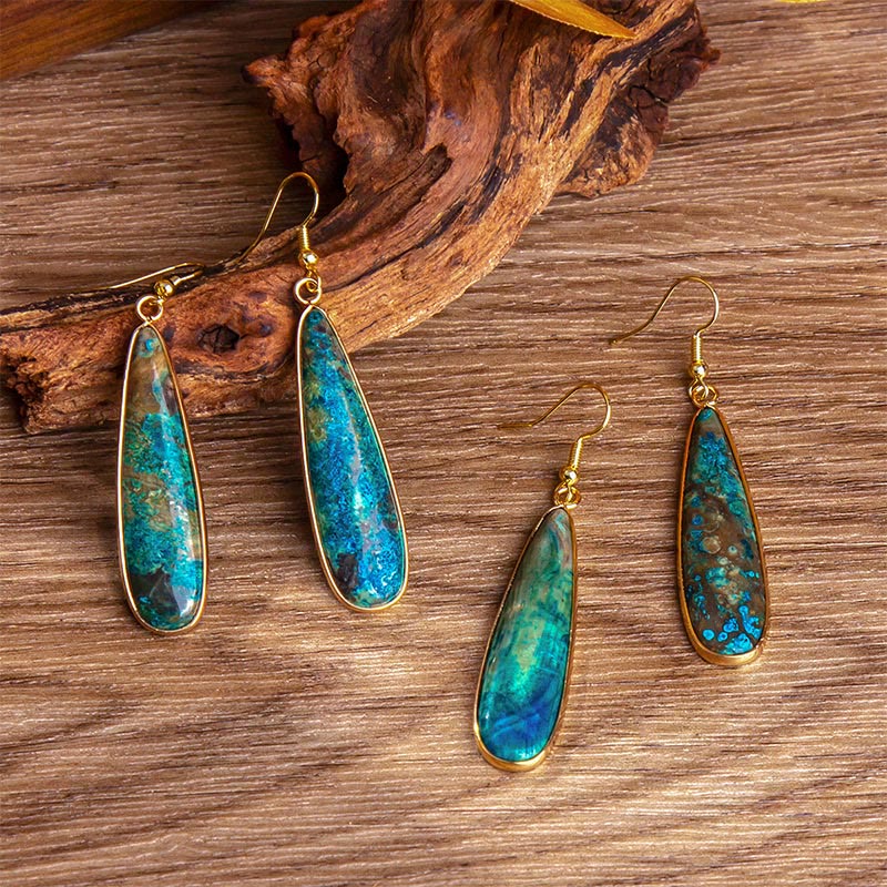 Emperor Stone Spiritual Earrings 65.6mm Drop for Happiness