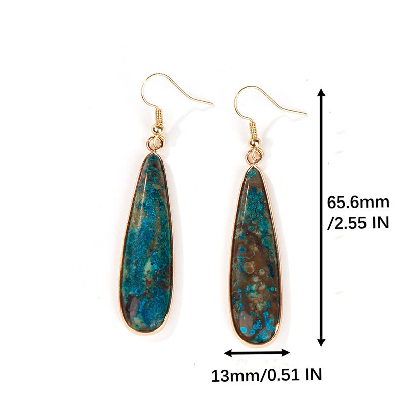 Emperor Stone Spiritual Earrings 65.6mm Drop for Happiness