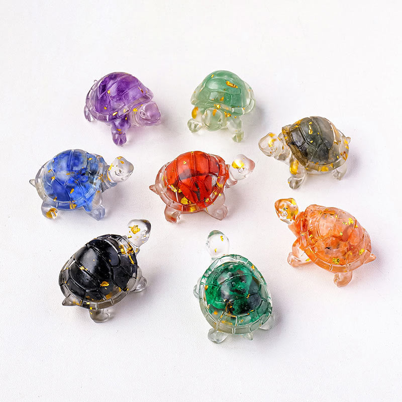 5cm Citrine Stone Mini Turtle Animal Figurine for Spiritual Prosperity