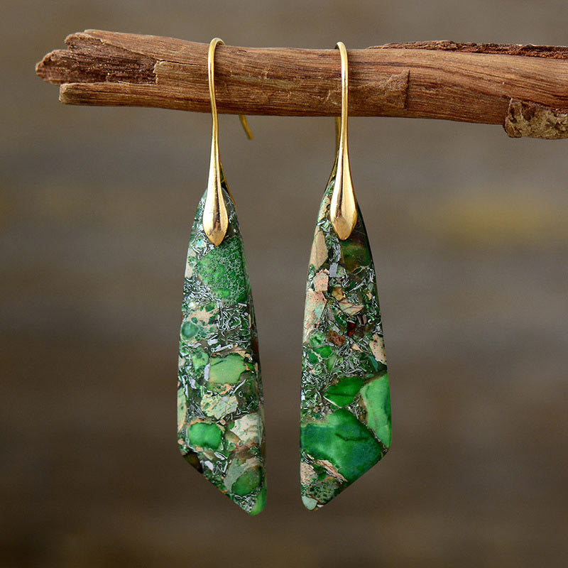 Emperor Stone Spiritual Earrings for Stress Relief & Balance