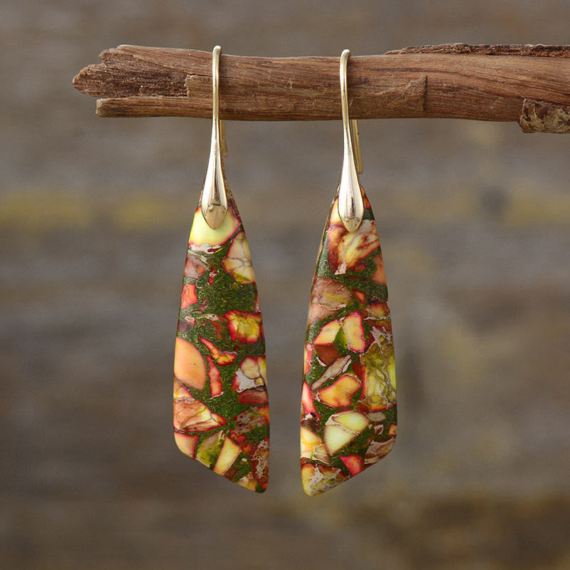 Emperor Stone Spiritual Earrings for Stress Relief & Balance