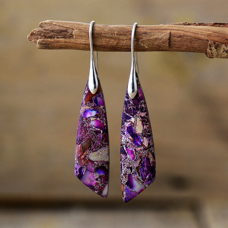 Emperor Stone Spiritual Earrings for Stress Relief & Balance
