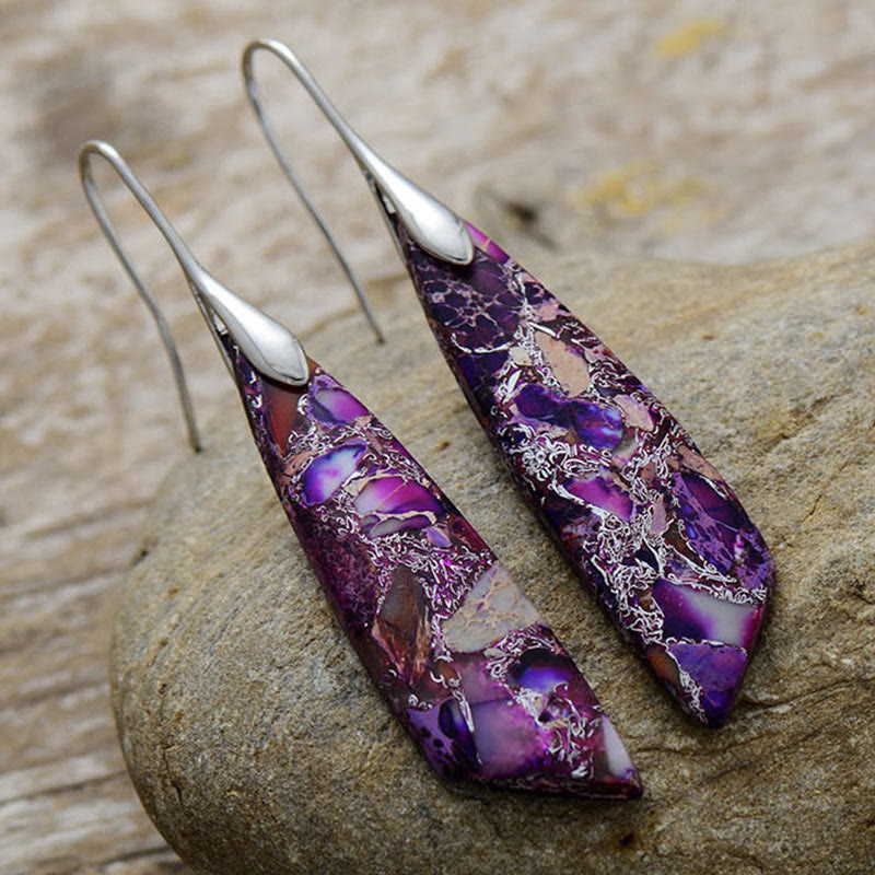 Emperor Stone Spiritual Earrings for Stress Relief & Balance