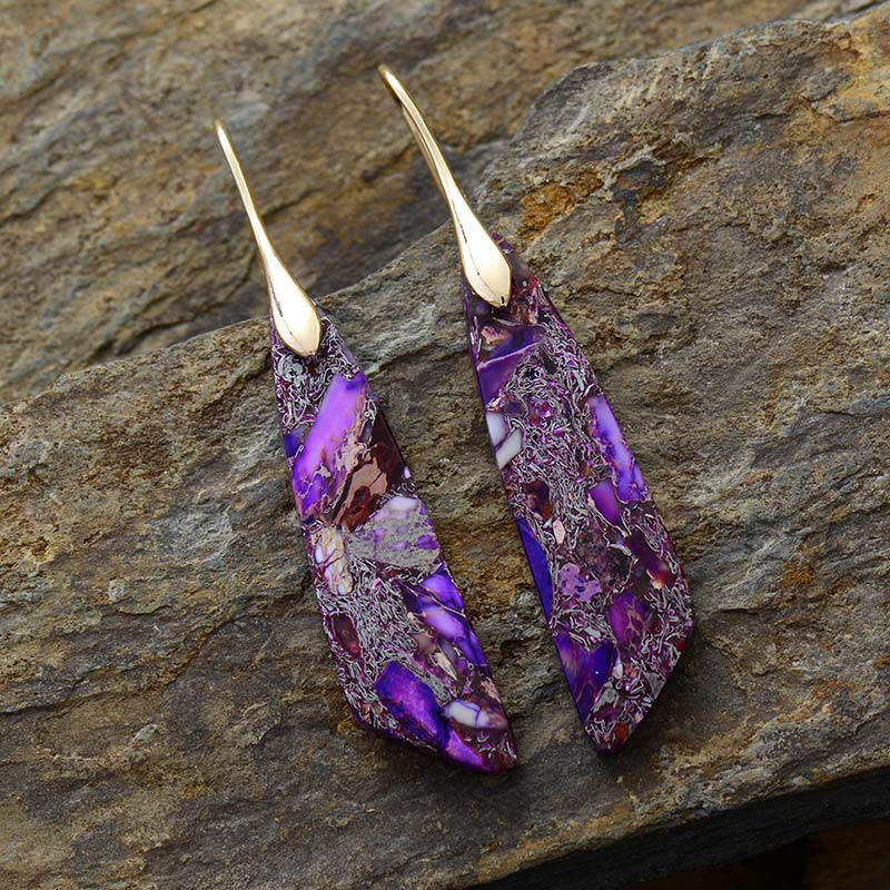 Emperor Stone Spiritual Earrings for Stress Relief & Balance