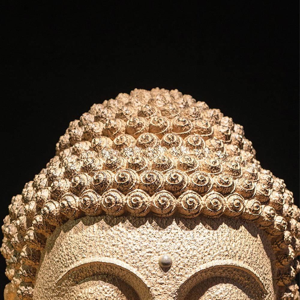 Closed Eyes Meditating Buddha Resin Statue - 42cm