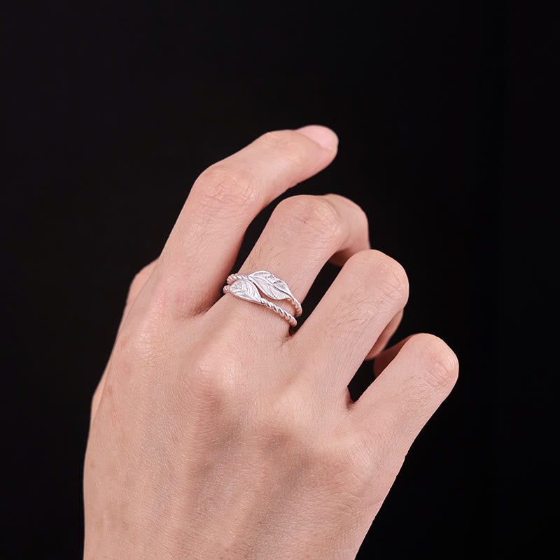 Copper Leaf Ring for Wealth & Prosperity