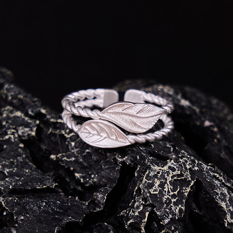 Copper Leaf Ring for Wealth & Prosperity