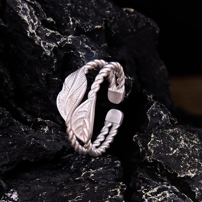 Copper Leaf Ring for Wealth & Prosperity