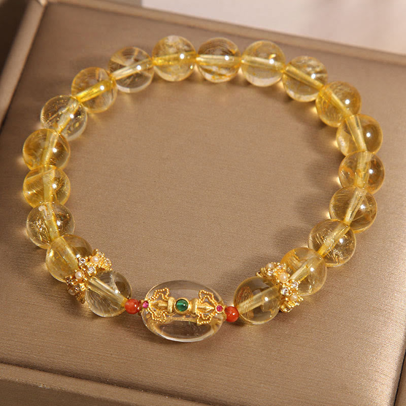 8mm Golden Rutilated Quartz Spiritual Bracelet for Women