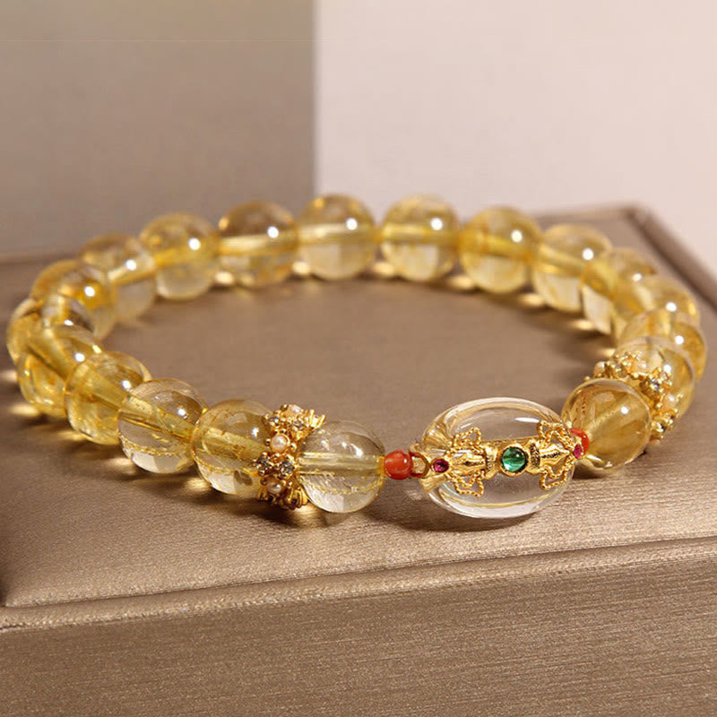 8mm Golden Rutilated Quartz Spiritual Bracelet for Women