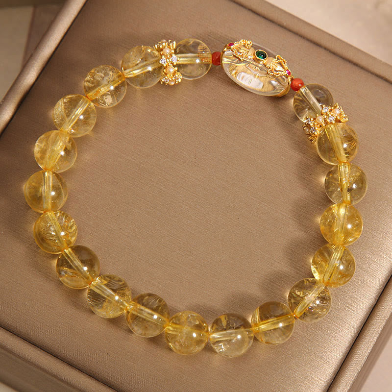 8mm Golden Rutilated Quartz Spiritual Bracelet for Women