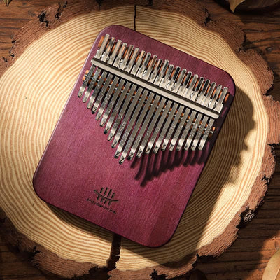 Tragbares Daumenklavier Kalimba aus Peltogyne-Holz mit 21 Tasten