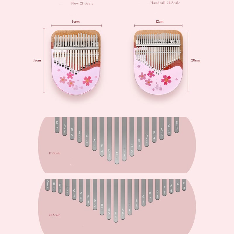 Kalimba-Daumenklavier mit 17 Tasten aus Buchenholz zur Meditation