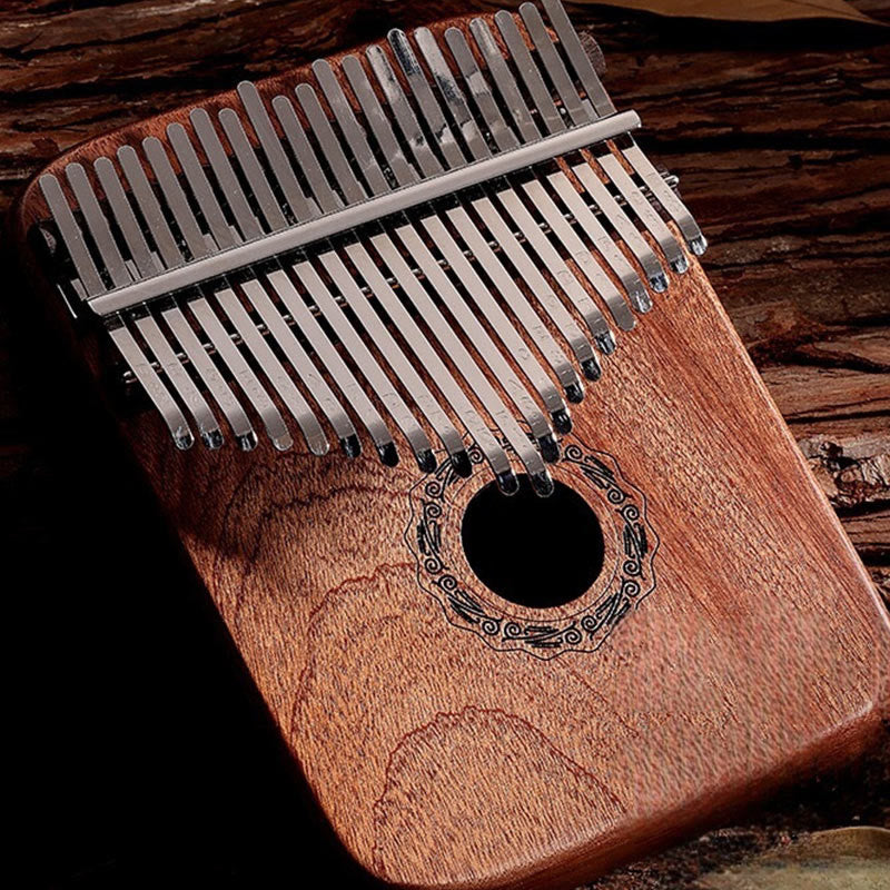 21 Keys Kalimba Thumb Piano in Yellow Sandalwood - Meditation Music