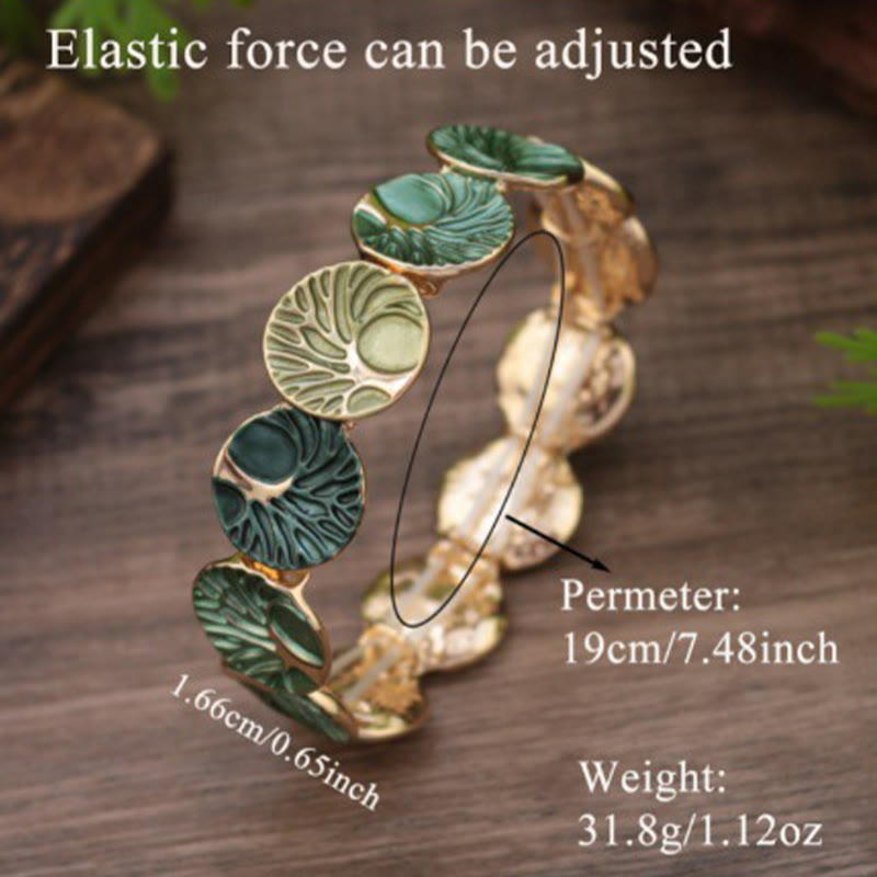 Tree of Life Enamel Alloy Bracelet for Unity and Strength