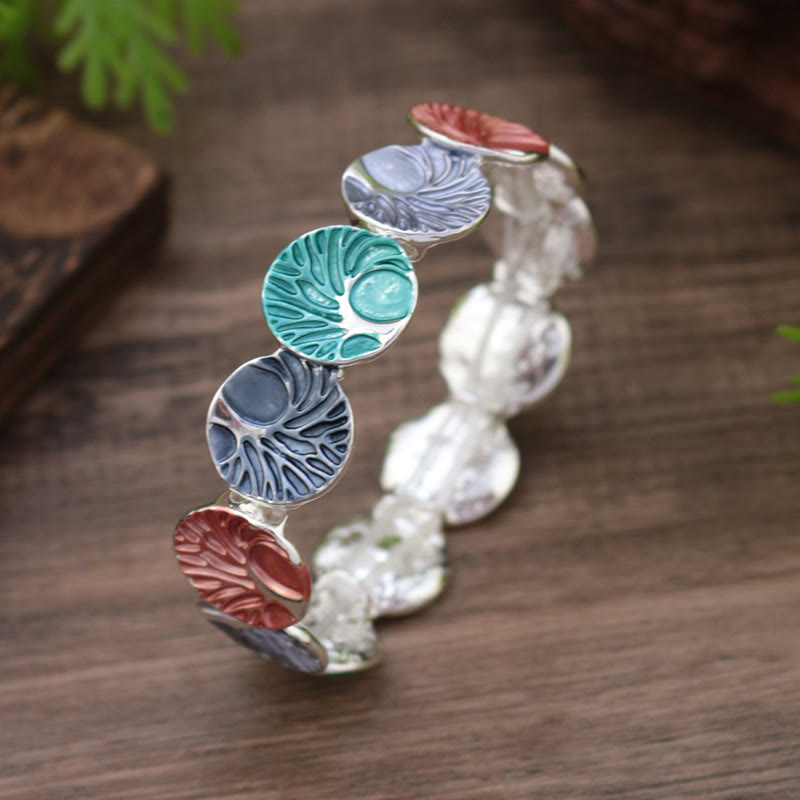 Tree of Life Enamel Alloy Bracelet for Unity and Strength