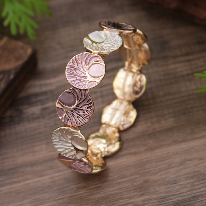 Tree of Life Enamel Alloy Bracelet for Unity and Strength
