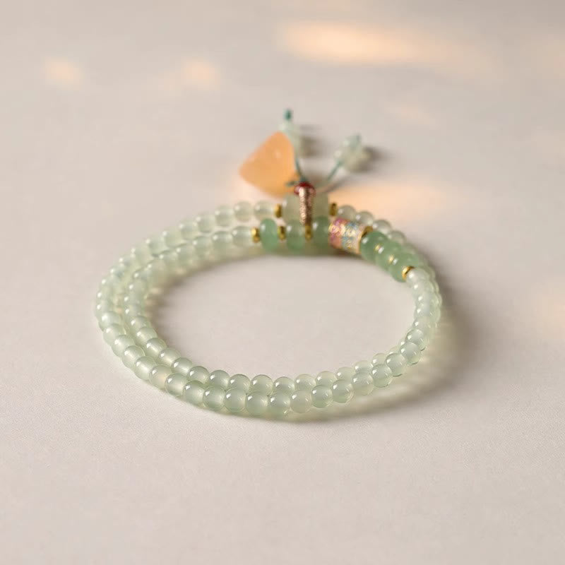 Green Aventurine Lucky Bamboo Bracelet for Luck & Balance