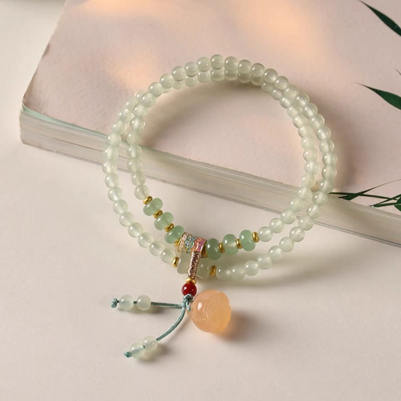 Green Aventurine Lucky Bamboo Bracelet for Luck & Balance