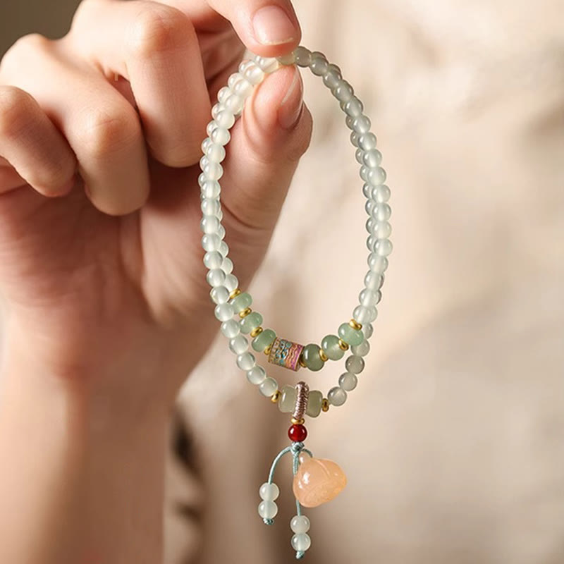 Green Aventurine Lucky Bamboo Bracelet for Luck & Balance