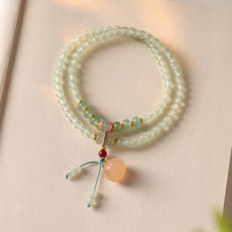 Green Aventurine Lucky Bamboo Bracelet for Luck & Balance