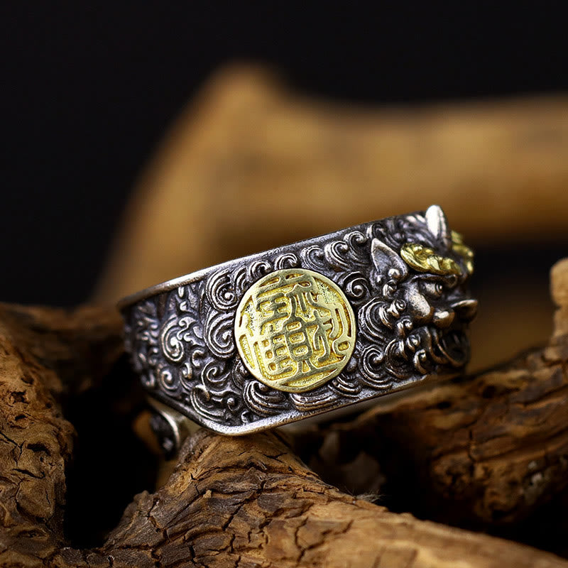 925 Sterling Silver Pixiu Wealth Ring