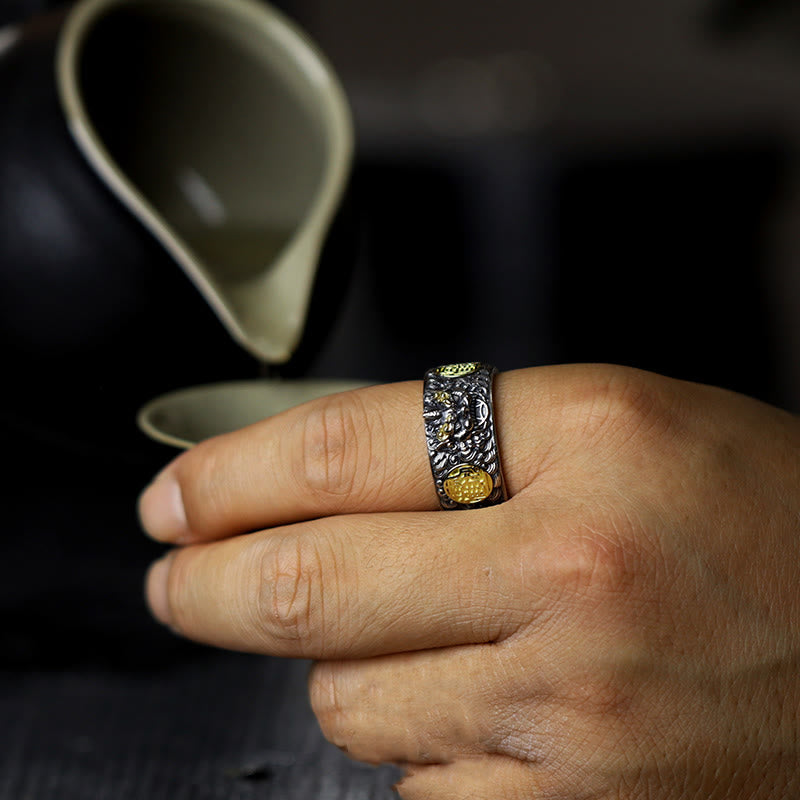 925 Sterling Silver Pixiu Wealth Ring
