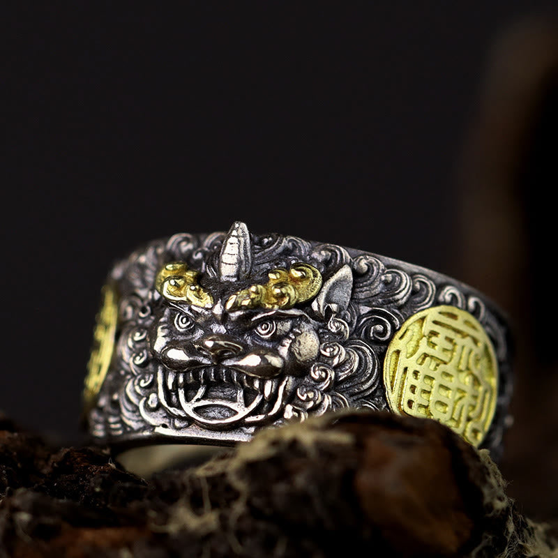925 Sterling Silver Pixiu Wealth Ring